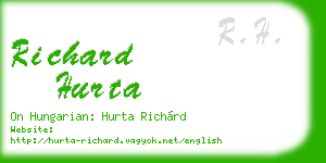 richard hurta business card